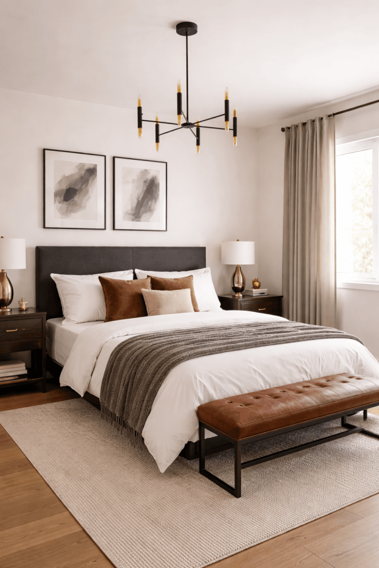 Bedroom focused on comfort, clarity, and easy check-in
