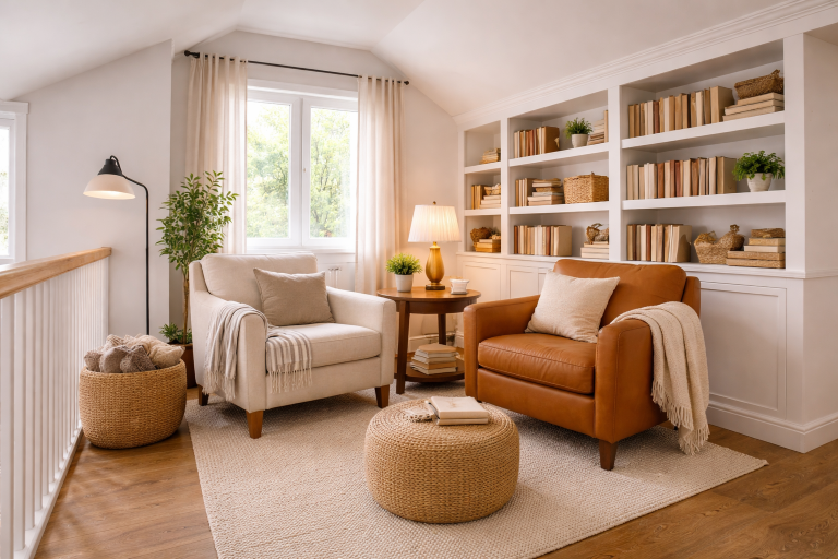 A reading nook showing the standard we maintain in daily operations.